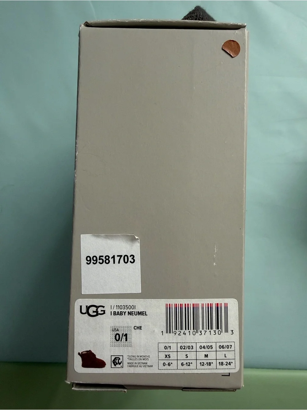 UGG Baby Neumel Boot in Chestnut Size: 1